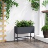 Bac de jardin surélevé Anthracite 60 x 26 x 45 cm Acier 554035554035