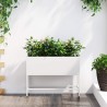Bac de jardin surélevé Blanc 60 x 26 x 48 cm Acier 554037554037