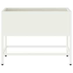 Bac de jardin surélevé Blanc 60 x 26 x 48 cm Acier 554037554037