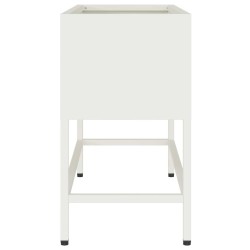 Bac de jardin surélevé Blanc 60 x 26 x 48 cm Acier 554037554037