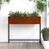 Bac de jardin surélevé Rouillé 100 x 26 x 82 cm Acier patiné 554038554038
