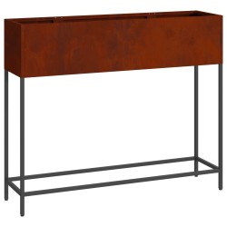 Bac de jardin surélevé Rouillé 100 x 26 x 82 cm Acier patiné 554038554038
