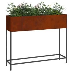 Bac de jardin surélevé Rouillé 100 x 26 x 82 cm Acier patiné 554038554038