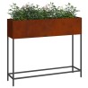 Bac de jardin surélevé Rouillé 100 x 26 x 82 cm Acier patiné 554038554038