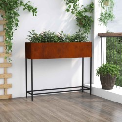 Bac de jardin surélevé Rouillé 100 x 26 x 82 cm Acier patiné 554038554038