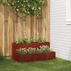 Cache-pot de jardin Rouillé 100 x 60 x 45 cm Acier patiné 554039554039