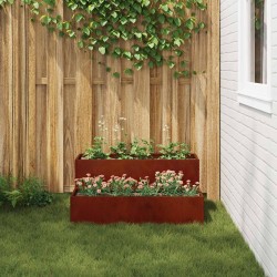 Cache-pot de jardin Rouillé 100 x 60 x 45 cm Acier patiné 554039554039
