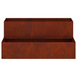 Cache-pot de jardin Rouillé 100 x 60 x 45 cm Acier patiné 554039554039