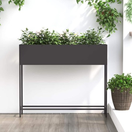 Bac de jardin surélevé Noir 100 x 26 x 82 cm Acier 554040554040