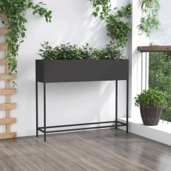 Bac de jardin surélevé Noir 100 x 26 x 82 cm Acier 554040554040