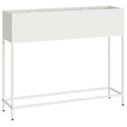 Bac de jardin surélevé Blanc 100 x 26 x 82 cm Acier 554041554041