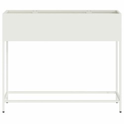 Bac de jardin surélevé Blanc 100 x 26 x 82 cm Acier 554041554041
