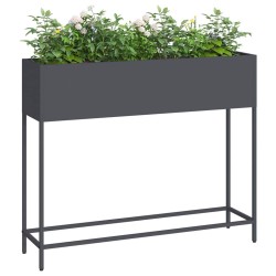 Bac de jardin surélevé Anthracite 100 x 26 x 82 cm Acier 554043554043