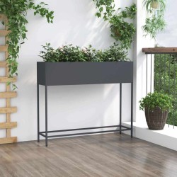 Bac de jardin surélevé Anthracite 100 x 26 x 82 cm Acier 554043554043
