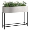 Bac de jardin surélevé Argent 100 x 26 x 82 cm Acier inoxydable 554044554044