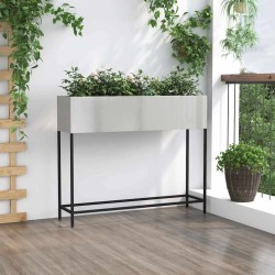 Bac de jardin surélevé Argent 100 x 26 x 82 cm Acier inoxydable 554044554044