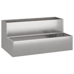 Cache-pot de jardin Argent 100 x 60 x 45 cm Acier inoxydable 554047554047