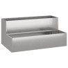 Cache-pot de jardin Argent 100 x 60 x 45 cm Acier inoxydable 554047554047