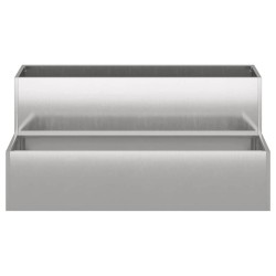 Cache-pot de jardin Argent 100 x 60 x 45 cm Acier inoxydable 554047554047