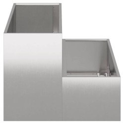 Cache-pot de jardin Argent 100 x 60 x 45 cm Acier inoxydable 554047554047
