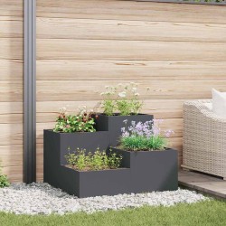 Cache-pot de jardin Anthracite 80 x 80 x 60 cm Acier 554048554048