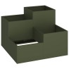 Cache-pot de jardin Vert olive 80 x 80 x 60 cm Acier 554049554049