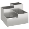 Cache-pot de jardin Argent 80 x 80 x 60 cm Acier inoxydable 554050554050