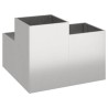 Cache-pot de jardin Argent 80 x 80 x 60 cm Acier inoxydable 554050554050