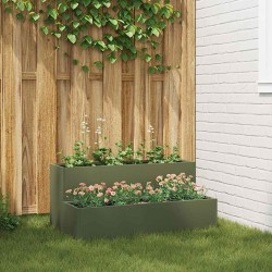 Cache-pot de jardin Vert olive 100 x 60 x 45 cm 554051554051