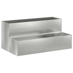 Cache-pot de jardin Argent 100 x 60 x 45 cm Acier galvanisé 554052554052