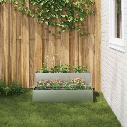Cache-pot de jardin Argent 100 x 60 x 45 cm Acier galvanisé 554052554052