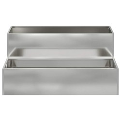 Cache-pot de jardin Argent 100 x 60 x 45 cm Acier galvanisé 554052554052