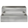 Cache-pot de jardin Argent 100 x 60 x 45 cm Acier galvanisé 554052554052