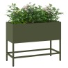 Bac de jardin surélevé Vert olive 60 x 26 x 45 cm Acier 554054554054