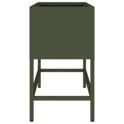 Bac de jardin surélevé Vert olive 60 x 26 x 45 cm Acier 554054554054
