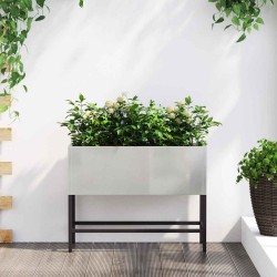 Bac de jardin surélevé Argent 60 x 26 x 45 cm Acier inoxydable 554055554055