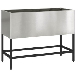 Bac de jardin surélevé Argent 60 x 26 x 45 cm Acier inoxydable 554055554055