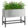 Bac de jardin surélevé Argent 60 x 26 x 45 cm Acier galvanisé 554056554056