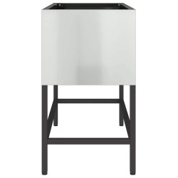 Bac de jardin surélevé Argent 60 x 26 x 45 cm Acier galvanisé 554056554056