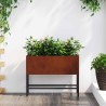 Bac de jardin surélevé Rouillé 60 x 26 x 45 cm Acier patiné 554057554057