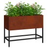 Bac de jardin surélevé Rouillé 60 x 26 x 45 cm Acier patiné 554057554057