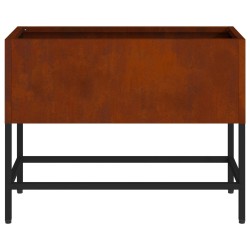 Bac de jardin surélevé Rouillé 60 x 26 x 45 cm Acier patiné 554057554057