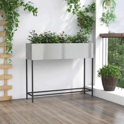 Bac de jardin surélevé Argent 100 x 26 x 82 cm Acier galvanisé 554059554059