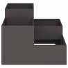 Cache-pot de jardin Noir 80 x 80 x 60 cm Acier 554061554061
