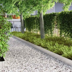 Bordure de Pelouse 4 pcs Argent 450 x 0,05 x 15 cm 554068554068