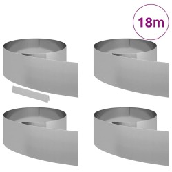 Bordure de Pelouse 4 pcs Argent 450 x 0,05 x 25 cm 554069554069
