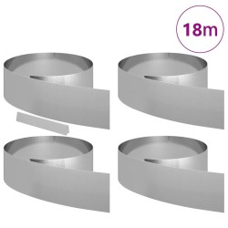 Bordure de Pelouse 4 pcs Argent 450 x 0,05 x 20 cm 554083554083
