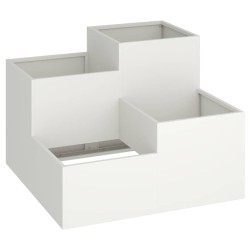 Cache-pot de jardin Blanc 80 x 80 x 60 cm Acier 554088554088