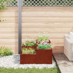 Cache-pot de jardin Rouillé 100 x 100 x 48 cm Acier patiné 554089554089