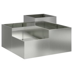 Cache-pot de jardin Argent 100 x 100 x 48 cm Acier galvanisé 554104554104